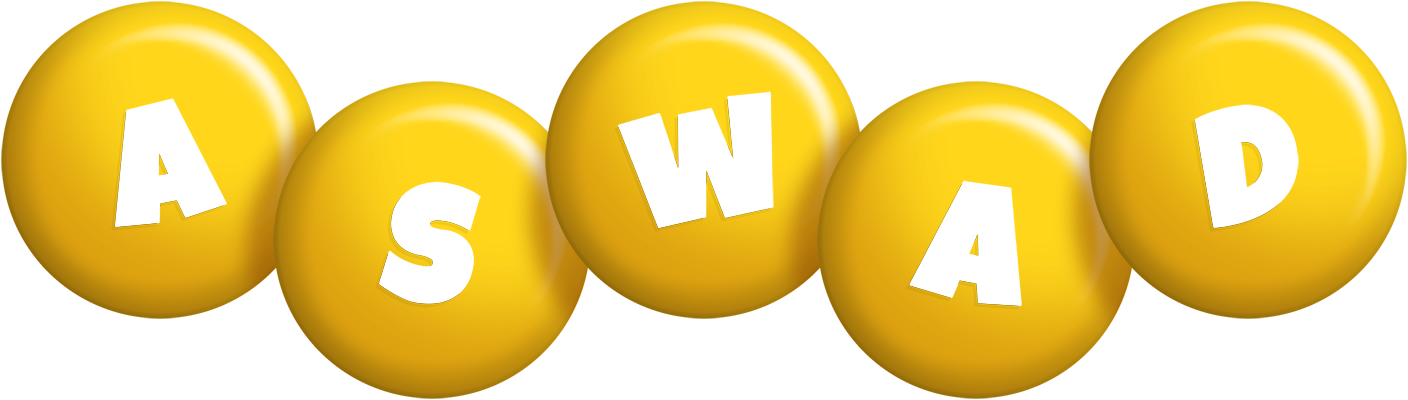 Aswad candy-yellow logo