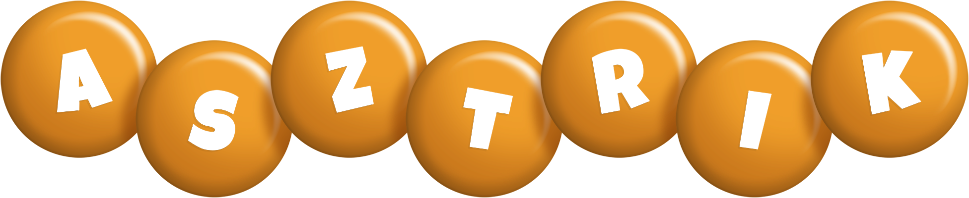 Asztrik candy-orange logo
