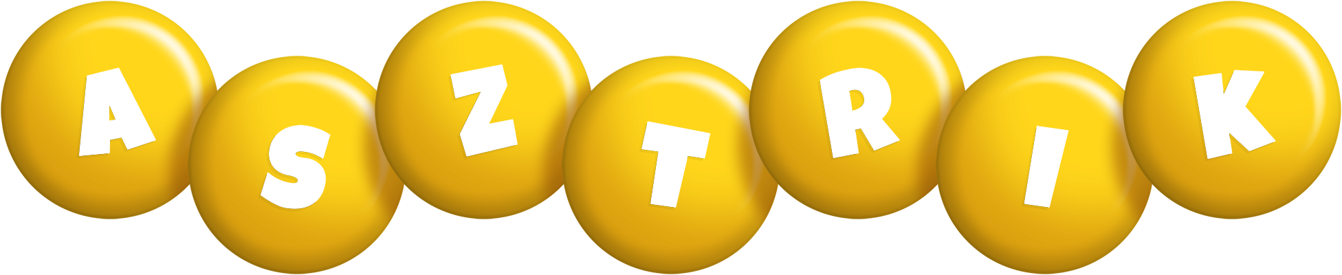 Asztrik candy-yellow logo