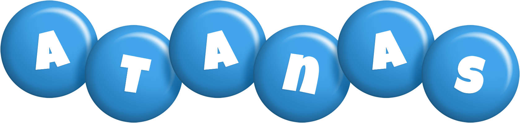 Atanas candy-blue logo