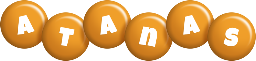 Atanas candy-orange logo