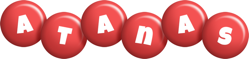 Atanas candy-red logo