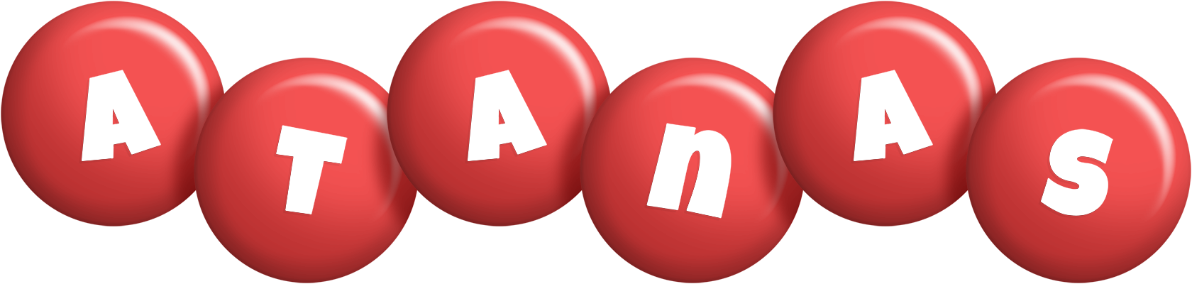 Atanas candy-red logo