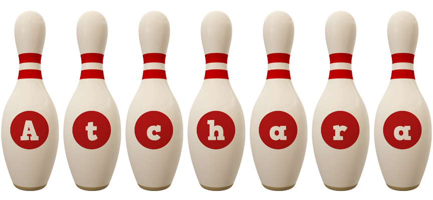 Atchara bowling-pin logo