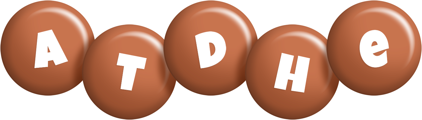 Atdhe candy-brown logo