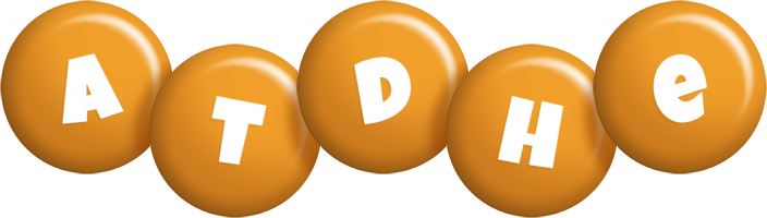 Atdhe candy-orange logo