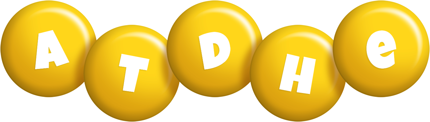 Atdhe candy-yellow logo