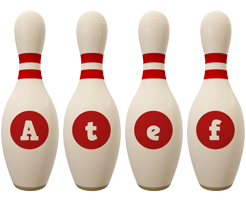 Atef bowling-pin logo