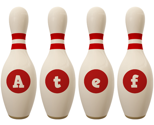Atef bowling-pin logo