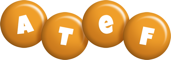 Atef candy-orange logo