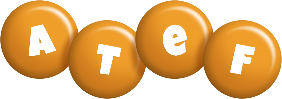 Atef candy-orange logo
