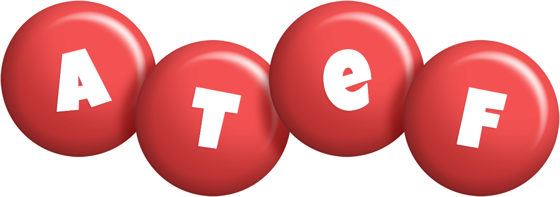 Atef candy-red logo