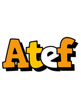 Atef cartoon logo