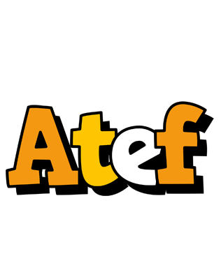 Atef cartoon logo