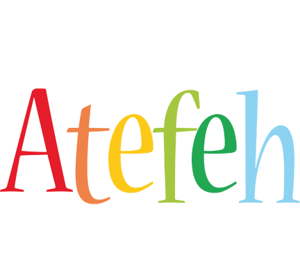 Atefeh birthday logo