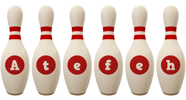 Atefeh bowling-pin logo