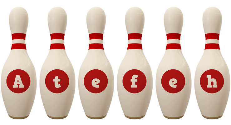 Atefeh bowling-pin logo