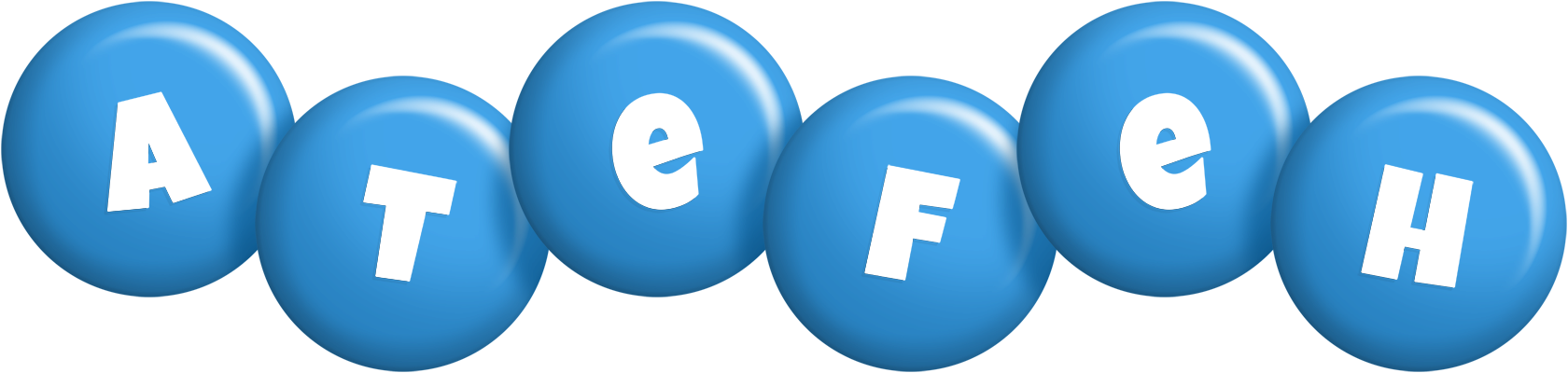 Atefeh candy-blue logo