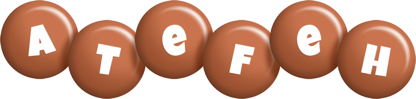 Atefeh candy-brown logo