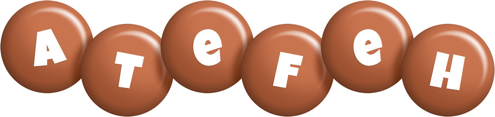 Atefeh candy-brown logo
