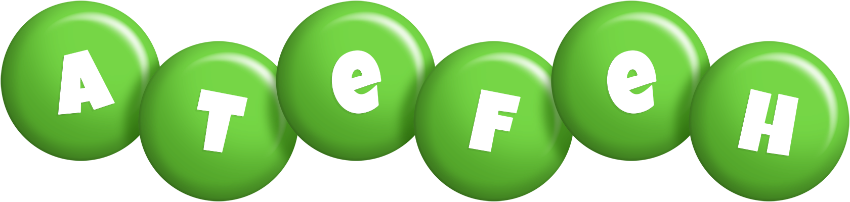 Atefeh candy-green logo