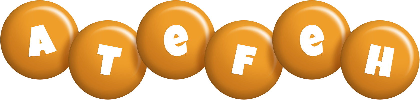 Atefeh candy-orange logo