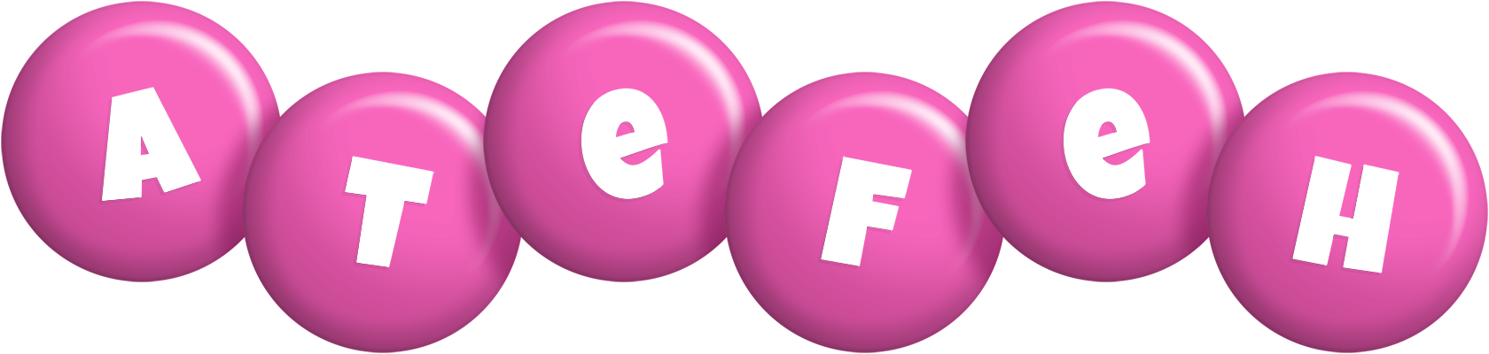 Atefeh candy-pink logo