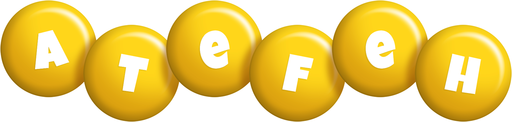 Atefeh candy-yellow logo