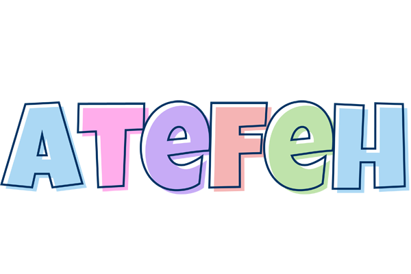 Atefeh pastel logo