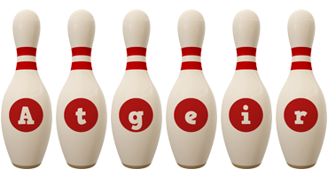 Atgeir bowling-pin logo