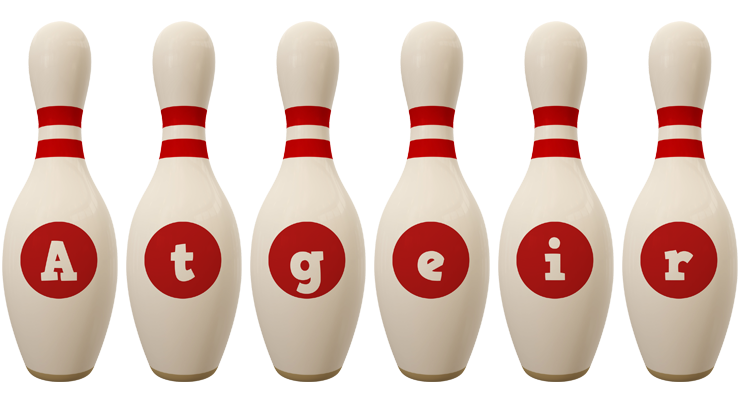 Atgeir bowling-pin logo
