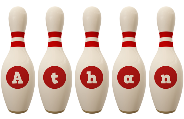 Athan bowling-pin logo