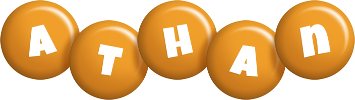 Athan candy-orange logo