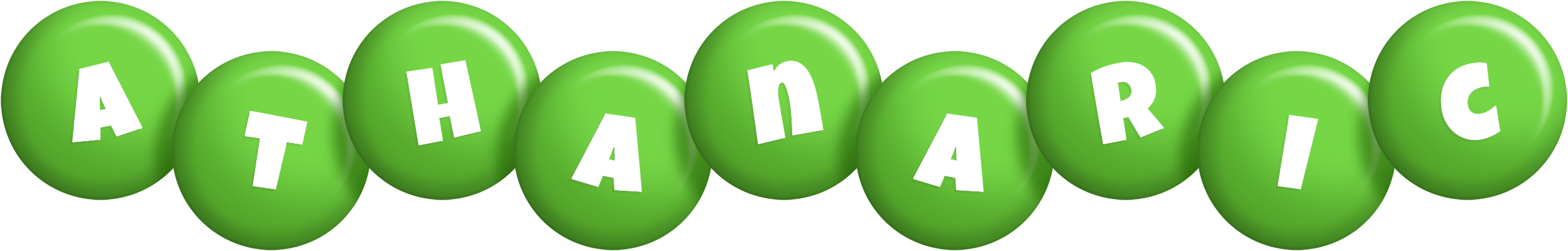 Athanaric candy-green logo