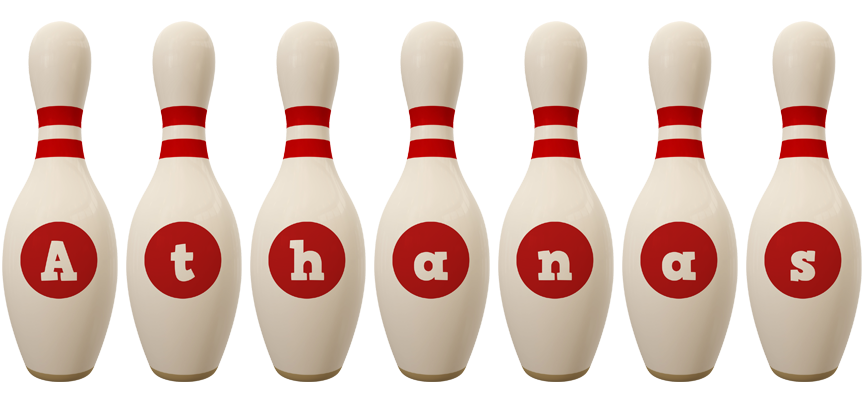 Athanas bowling-pin logo