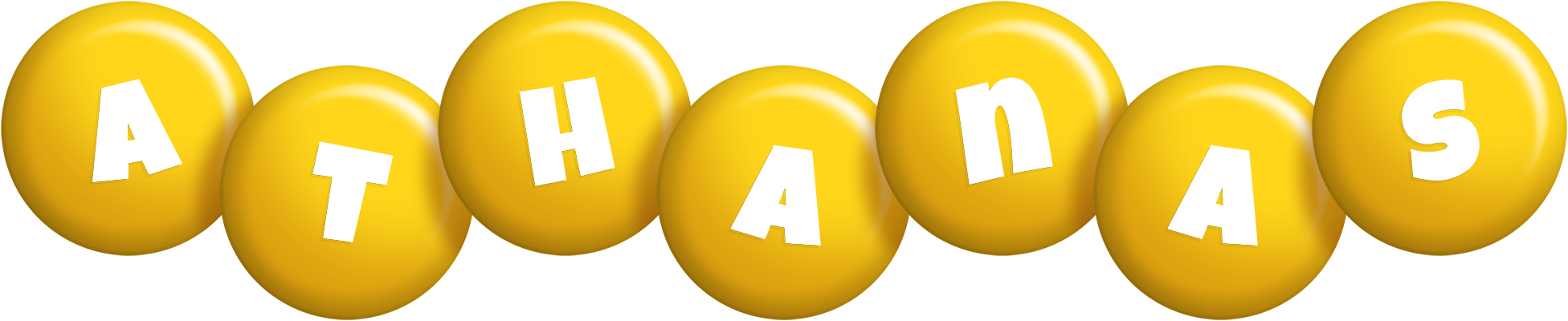 Athanas candy-yellow logo