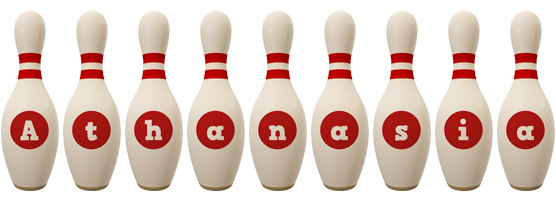 Athanasia bowling-pin logo