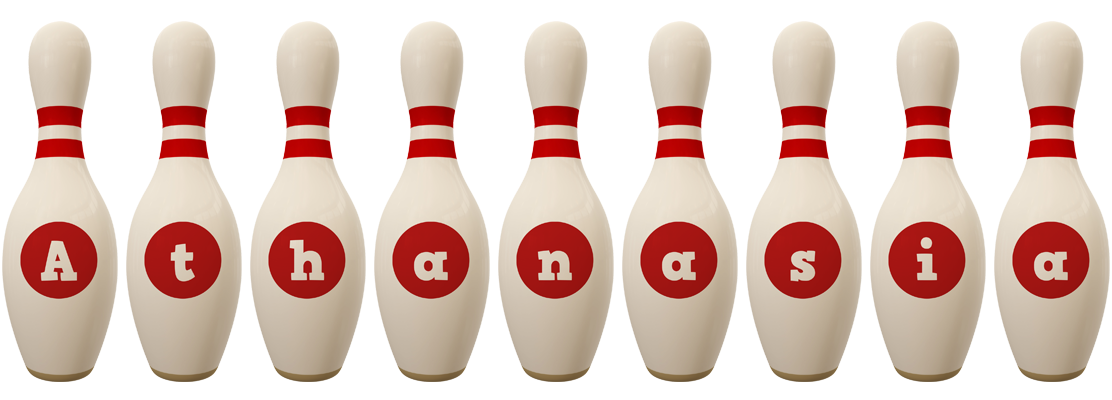 Athanasia bowling-pin logo