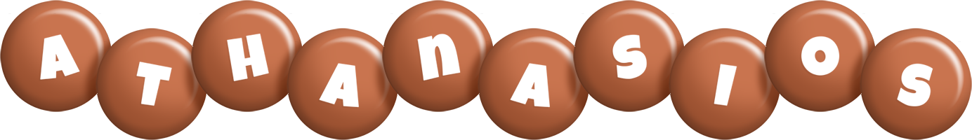 Athanasios candy-brown logo