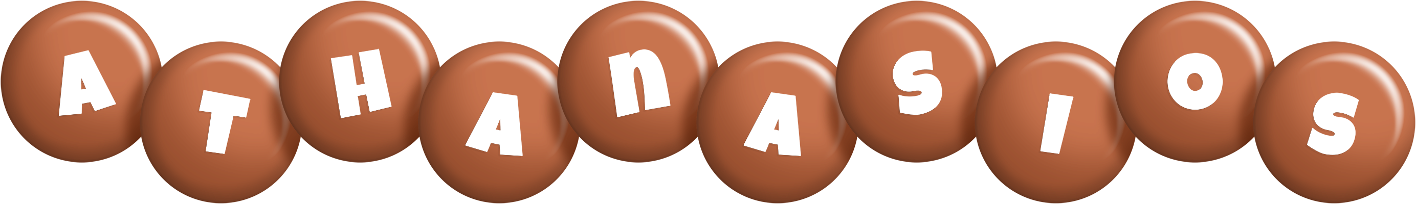 Athanasios candy-brown logo