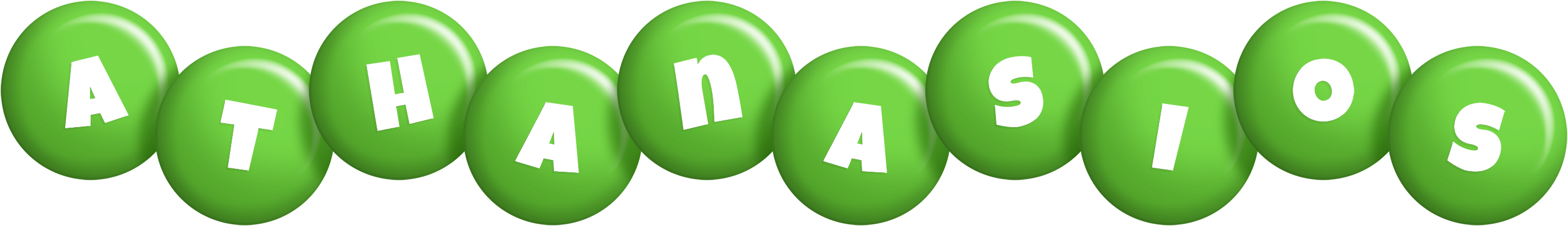 Athanasios candy-green logo
