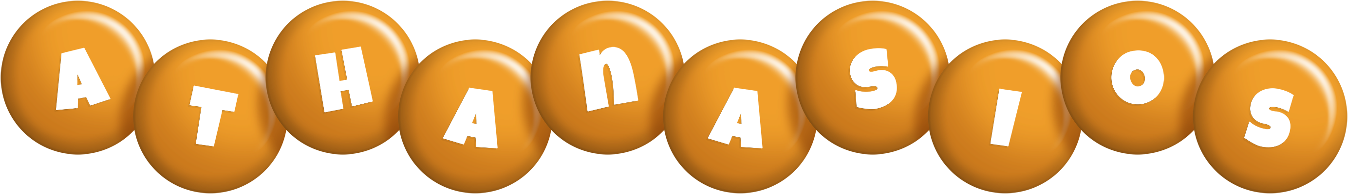 Athanasios candy-orange logo