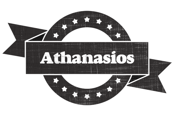 Athanasios grunge logo