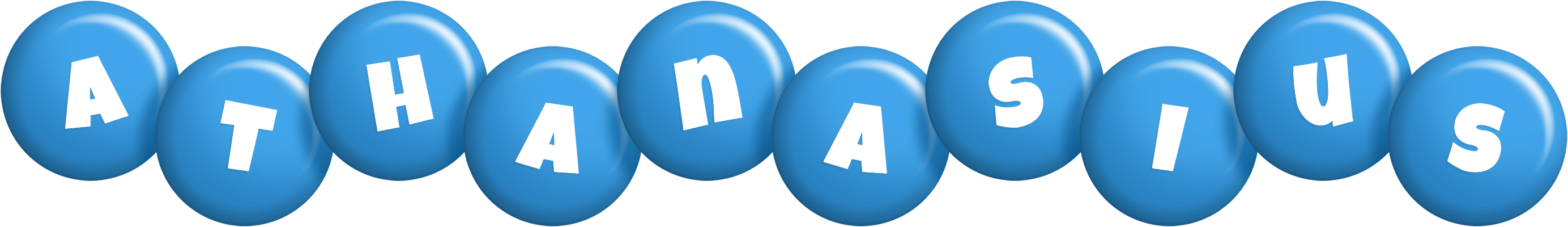 Athanasius candy-blue logo