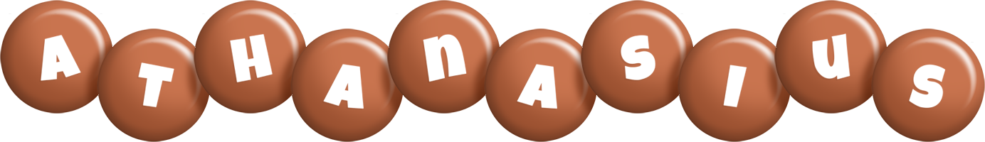 Athanasius candy-brown logo