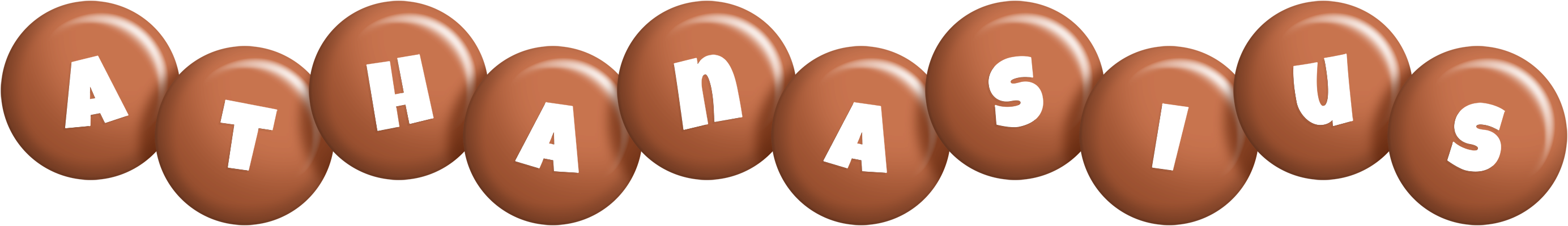 Athanasius candy-brown logo