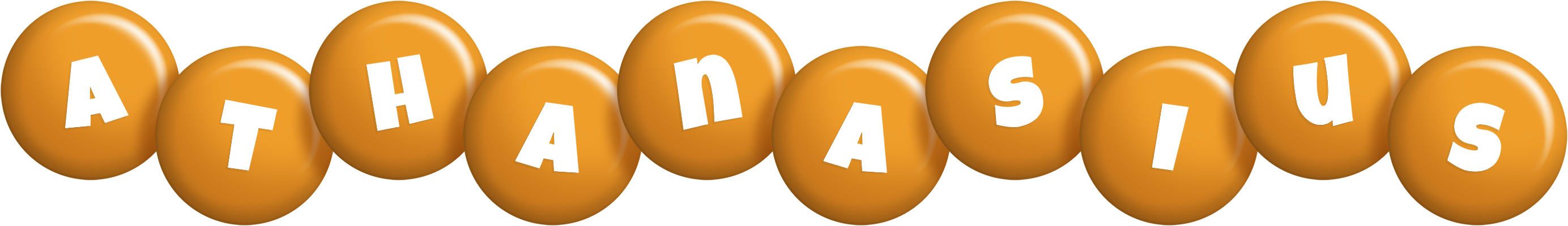 Athanasius candy-orange logo