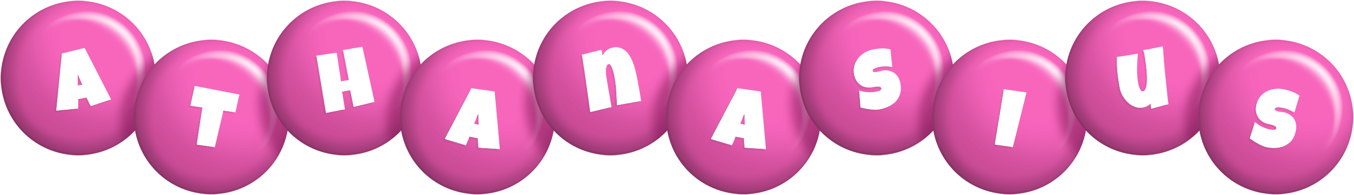Athanasius candy-pink logo