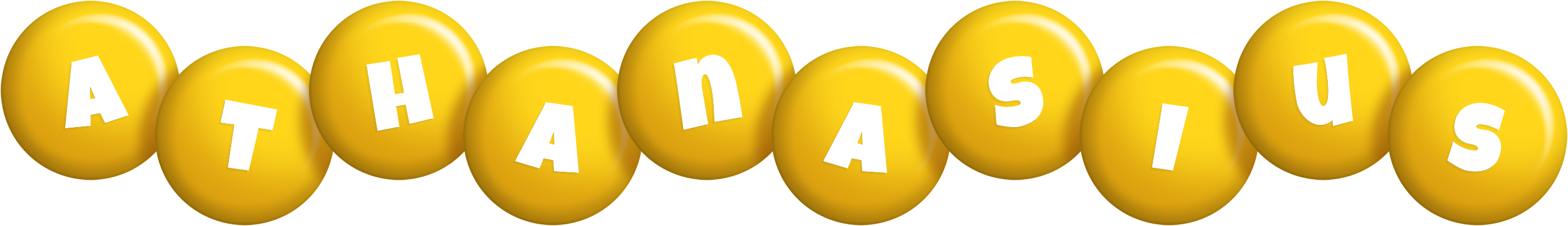 Athanasius candy-yellow logo