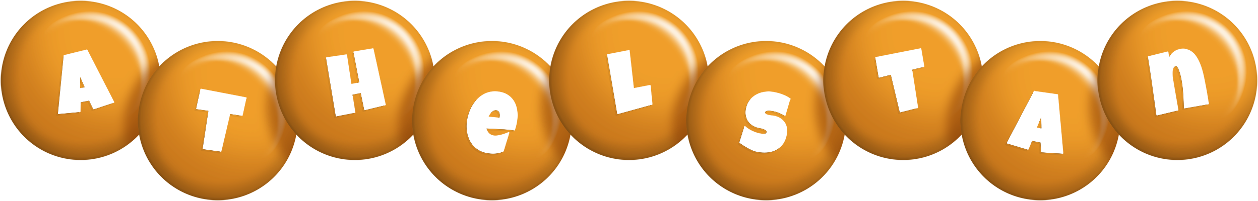 Athelstan candy-orange logo